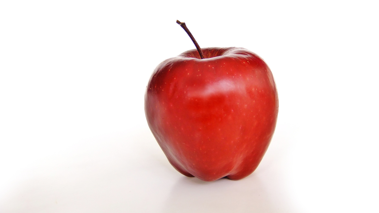 Red Apple on White Background